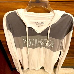 Guess long sleeve tee with hood